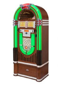 iJuke Bluetooth Deluxe Full Size Jukebox - Walnut